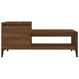 Coffee Table Brown Oak 100x50x45 cm Engineered Wood - 45-Degree Angle