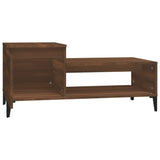Coffee Table Brown Oak 100x50x45 cm Engineered Wood - Rear View