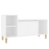 TV Cabinet White 100x35x55 cm Engineered Wood - Front View