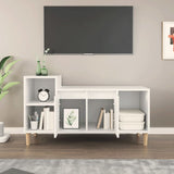 TV Cabinet White 100x35x55 cm Engineered Wood - Side View