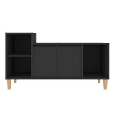 TV Cabinet Black 100x35x55 cm Engineered Wood - 45-Degree Angle