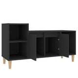 TV Cabinet Black 100x35x55 cm Engineered Wood - Rear View