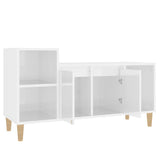 TV Cabinet High Gloss White 100x35x55 cm Engineered Wood - Rear View
