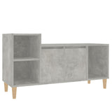 TV Cabinet Concrete Grey 100x35x55 cm Engineered Wood - Front View