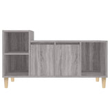 TV Cabinet Grey Sonoma 100x35x55 cm Engineered Wood - Rear View