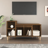 TV Cabinet Brown Oak 100x35x55 cm Engineered Wood - Side View