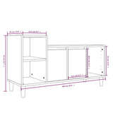 TV Cabinet Brown Oak 100x35x55 cm Engineered Wood