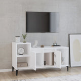 TV Cabinet White 100x35x55 cm Engineered Wood - Side View
