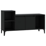TV Cabinet Black 100x35x55 cm Engineered Wood - Front View