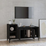 TV Cabinet Black 100x35x55 cm Engineered Wood - Side View