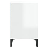 TV Cabinet High Gloss White 100x35x55 cm Engineered Wood - Close-Up Angle