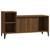 TV Cabinet Brown Oak 100x35x55 cm Engineered Wood - Front View