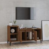TV Cabinet Brown Oak 100x35x55 cm Engineered Wood - Side View