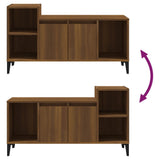 TV Cabinet Brown Oak 100x35x55 cm Engineered Wood - Low Angle