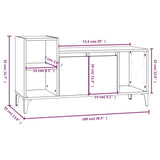 TV Cabinet Brown Oak 100x35x55 cm Engineered Wood - Extra Image
