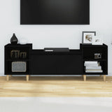 TV Cabinet Black 160x35x55 cm Engineered Wood - Side View