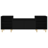 TV Cabinet Black 160x35x55 cm Engineered Wood - Rear View