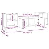 TV Cabinet Black 160x35x55 cm Engineered Wood - Extra Image