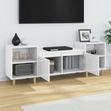 TV Cabinet High Gloss White 160x35x55 cm Engineered Wood - Top-Down View