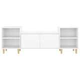 TV Cabinet High Gloss White 160x35x55 cm Engineered Wood - Rear View
