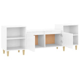 TV Cabinet High Gloss White 160x35x55 cm Engineered Wood - Close-Up Angle