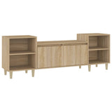 TV Cabinet Sonoma Oak 160x35x55 cm Engineered Wood - Front View