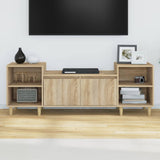 TV Cabinet Sonoma Oak 160x35x55 cm Engineered Wood - Side View