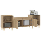 TV Cabinet Sonoma Oak 160x35x55 cm Engineered Wood - 45-Degree Angle