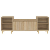 TV Cabinet Sonoma Oak 160x35x55 cm Engineered Wood - Rear View