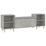 TV Cabinet Concrete Grey 160x35x55 cm Engineered Wood - Front View