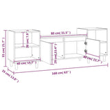 TV Cabinet Concrete Grey 160x35x55 cm Engineered Wood - Extra Image