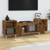 TV Cabinet Smoked Oak 160x35x55 cm Engineered Wood - Top-Down View