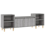 TV Cabinet Grey Sonoma 160x35x55 cm Engineered Wood - Front View