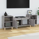 TV Cabinet Grey Sonoma 160x35x55 cm Engineered Wood - Side View