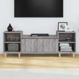 TV Cabinet Grey Sonoma 160x35x55 cm Engineered Wood - Top-Down View