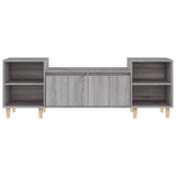 TV Cabinet Grey Sonoma 160x35x55 cm Engineered Wood - Close-Up Angle