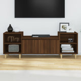 TV Cabinet Brown Oak 160x35x55 cm Engineered Wood - Side View