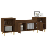 TV Cabinet Brown Oak 160x35x55 cm Engineered Wood - 45-Degree Angle