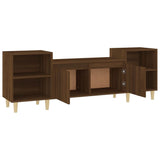 TV Cabinet Brown Oak 160x35x55 cm Engineered Wood - Close-Up Angle