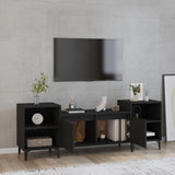 TV Cabinet Black 160x35x55 cm Engineered Wood - Side View
