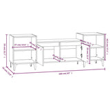 TV Cabinet Black 160x35x55 cm Engineered Wood - Extra Image