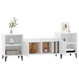 TV Cabinet High Gloss White 160x35x55 cm Engineered Wood - Top-Down View