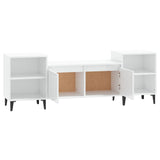 TV Cabinet High Gloss White 160x35x55 cm Engineered Wood - Rear View