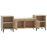 TV Cabinet Sonoma Oak 160x35x55 cm Engineered Wood - Rear View
