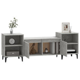 TV Cabinet Concrete Grey 160x35x55 cm Engineered Wood - Top-Down View