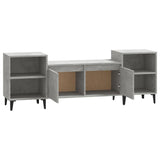 TV Cabinet Concrete Grey 160x35x55 cm Engineered Wood - Rear View