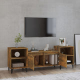 TV Cabinet Smoked Oak 160x35x55 cm Engineered Wood - Side View