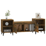 TV Cabinet Smoked Oak 160x35x55 cm Engineered Wood - Top-Down View