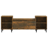 TV Cabinet Smoked Oak 160x35x55 cm Engineered Wood - 45-Degree Angle