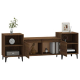 TV Cabinet Brown Oak 160x35x55 cm Engineered Wood - Top-Down View